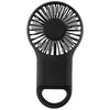 Hit Black Rechargeable Handheld Fan With Carabiner