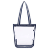 Gemline Navy/Clear Sigma Zippered Tote