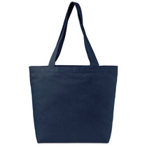 Gemline Indigo Denim AWARE Recycled Cotton Shopper Tote with Interior Zip Pocket