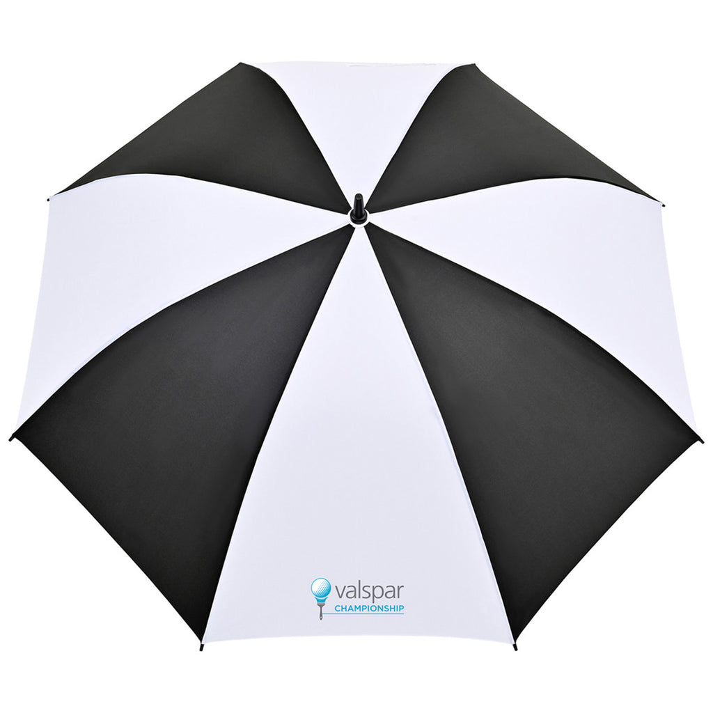 Elements Black/White 60" Recycled Auto Open Golf Umbrella