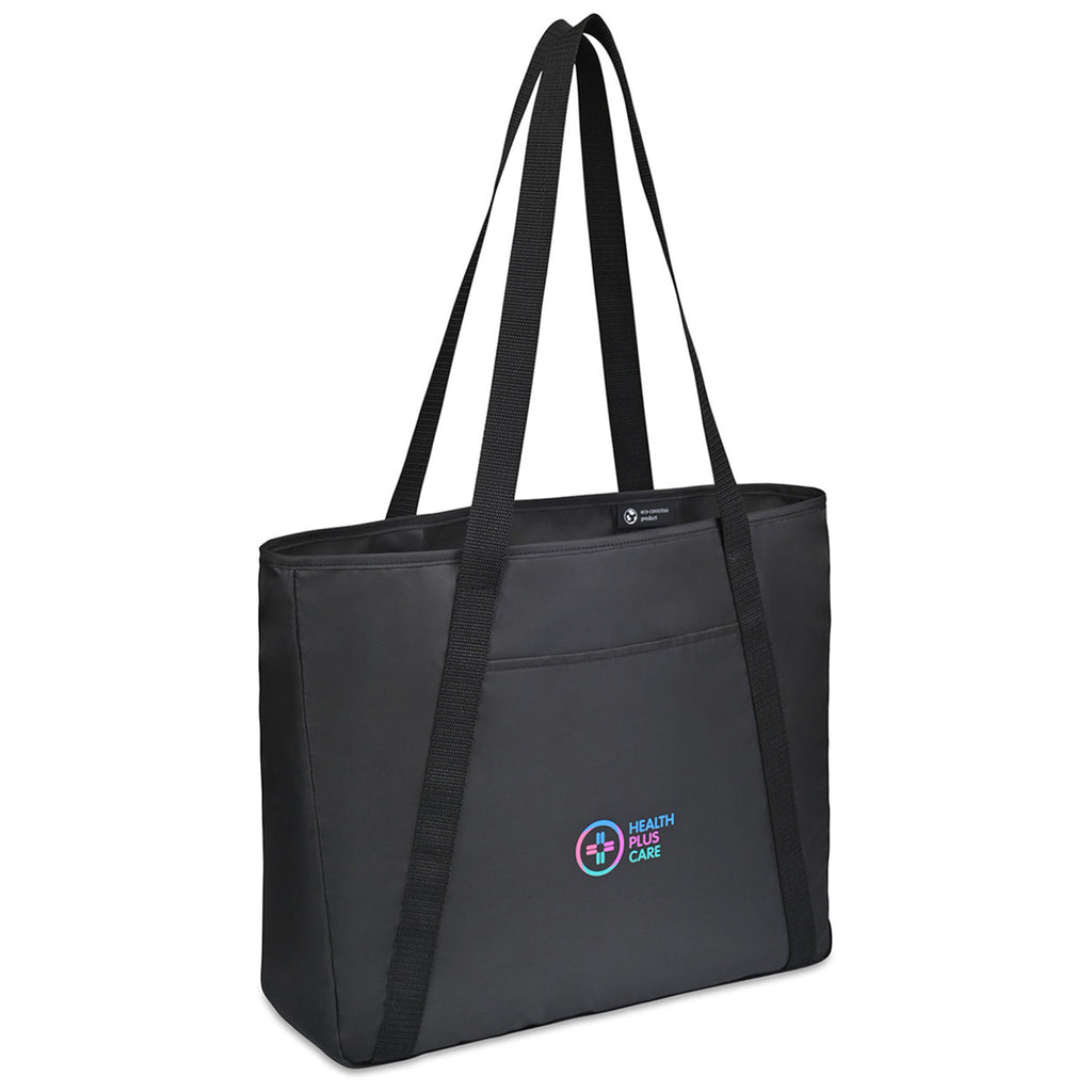 Gemline Black Repeat Lite Recycled Poly Tote