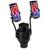 iLive Black Cup Holder with Dual Mobile Phone Mount