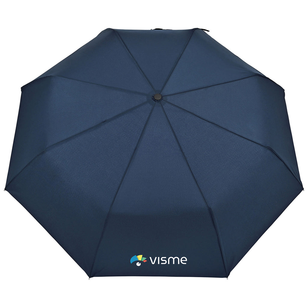 Elements Navy 43" Recycled Manual Folding Umbrella