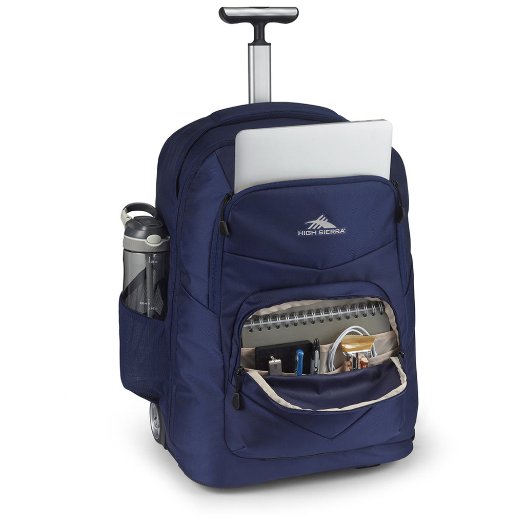 High Sierra True Navy Freewheel Pro Wheeled Backpack