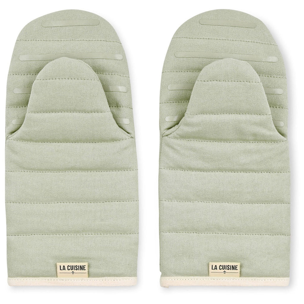 La Cuisine Light Grey Oven Mitt Set of Two