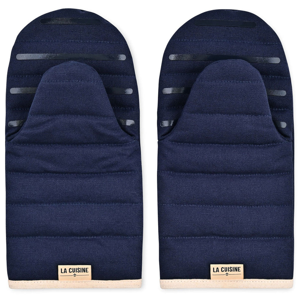 La Cuisine Navy Oven Mitt Set of Two