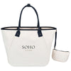 Gemline Navy Market Street Tapered Carryall Tote