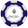 Ahead Navy/White Poker Chip with Ball Marker