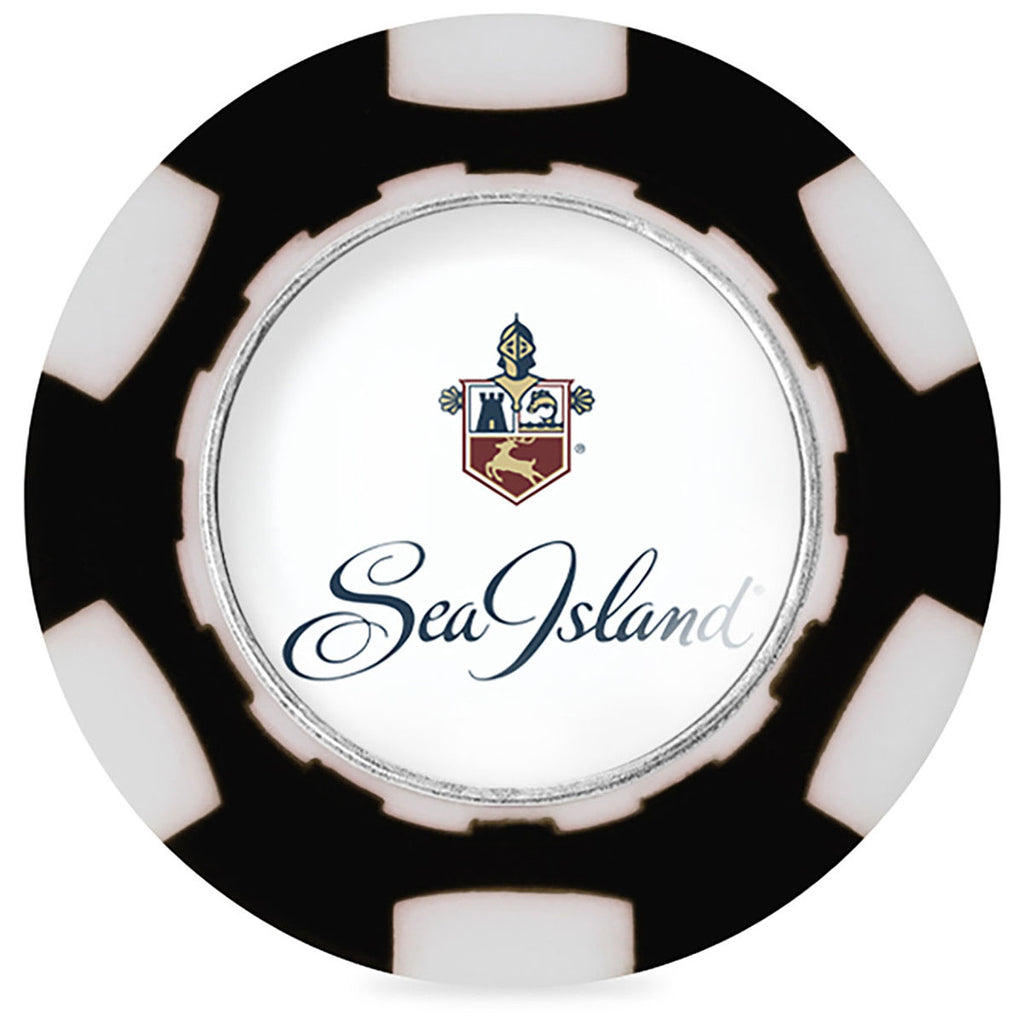 Ahead Black/White Poker Chip with Ball Marker