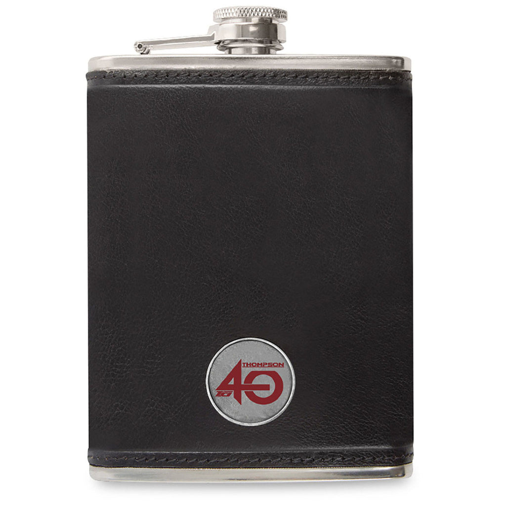 Ahead Black Leather Flask