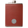 Ahead Brown Leather Flask