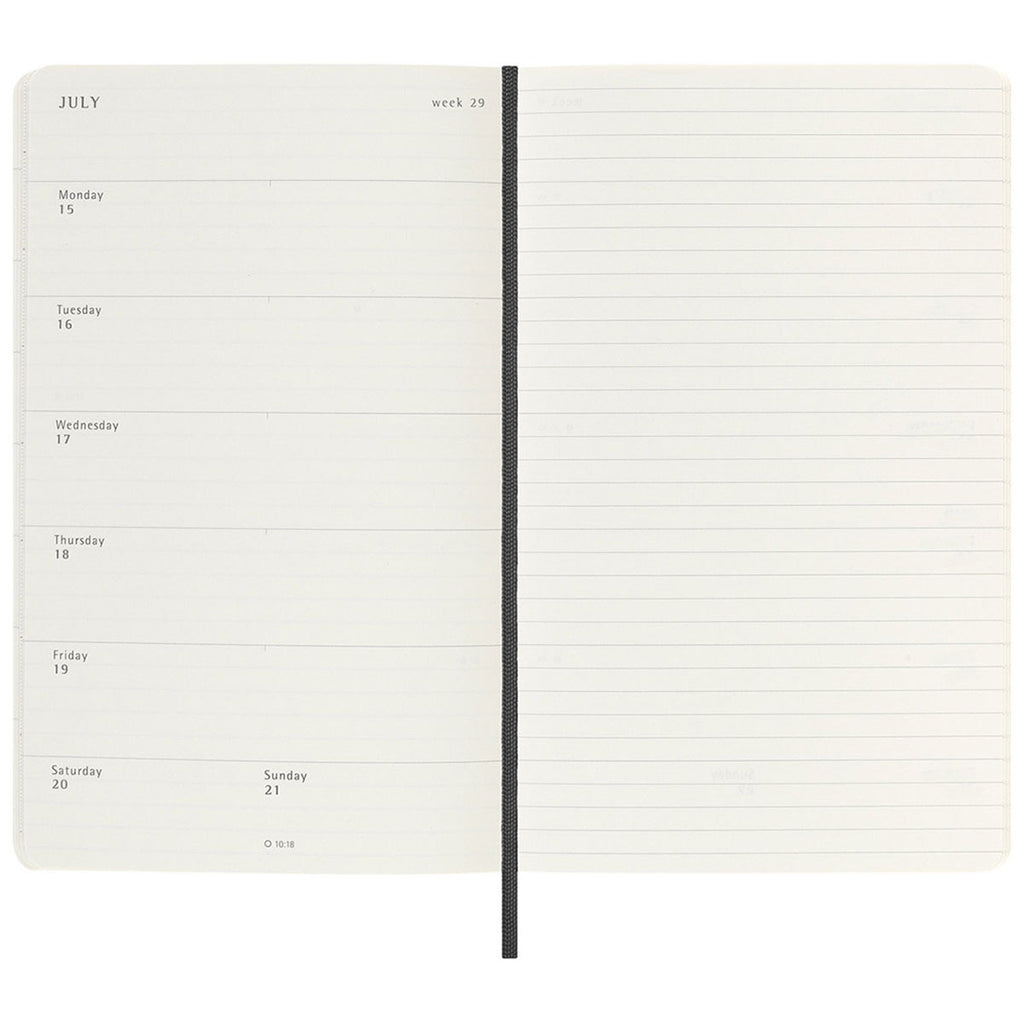 Moleskine Black Soft Cover Large 12-Month Weekly 2026 Planner