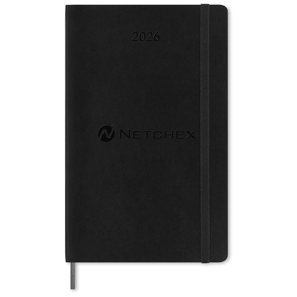 Moleskine Black Soft Cover Large 12-Month Weekly 2026 Planner and GO Pen Gift Set