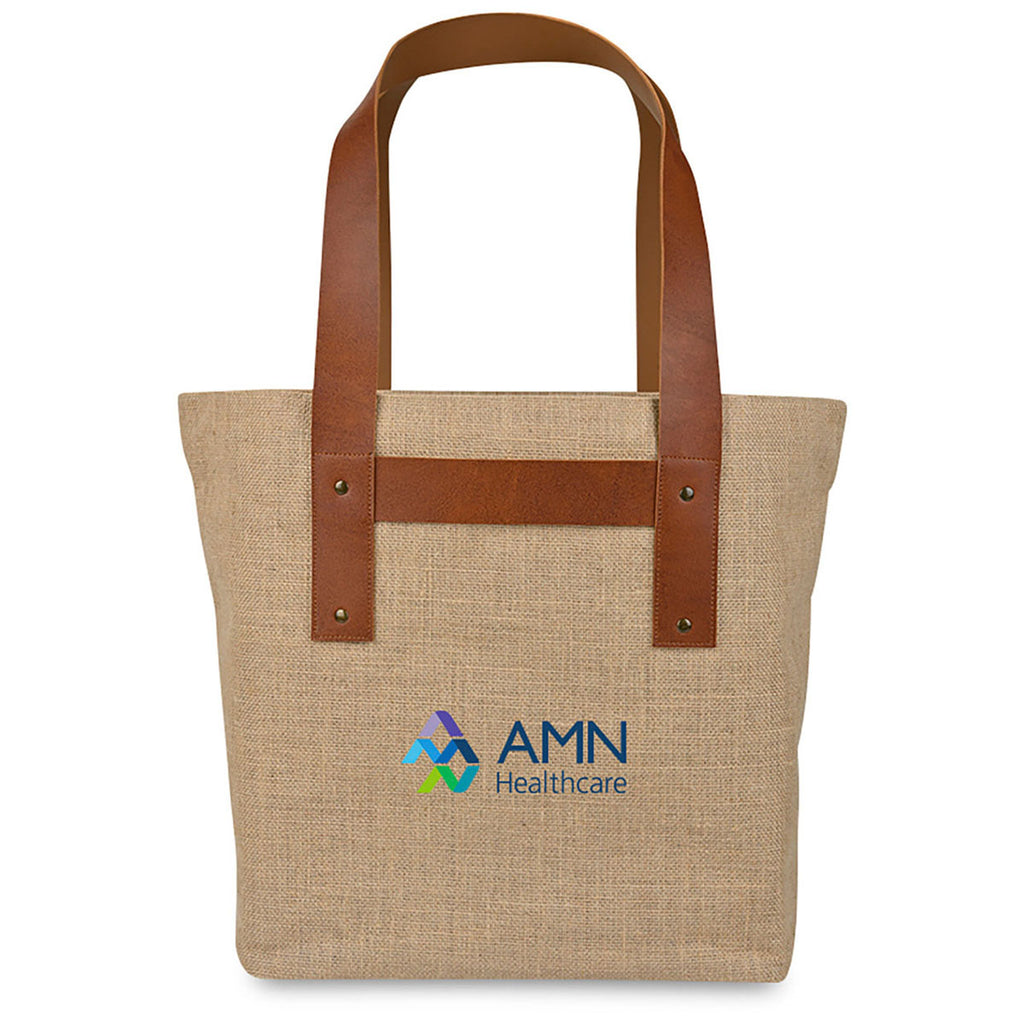 Out of The Woods Natural  Jute T-Strap Tote