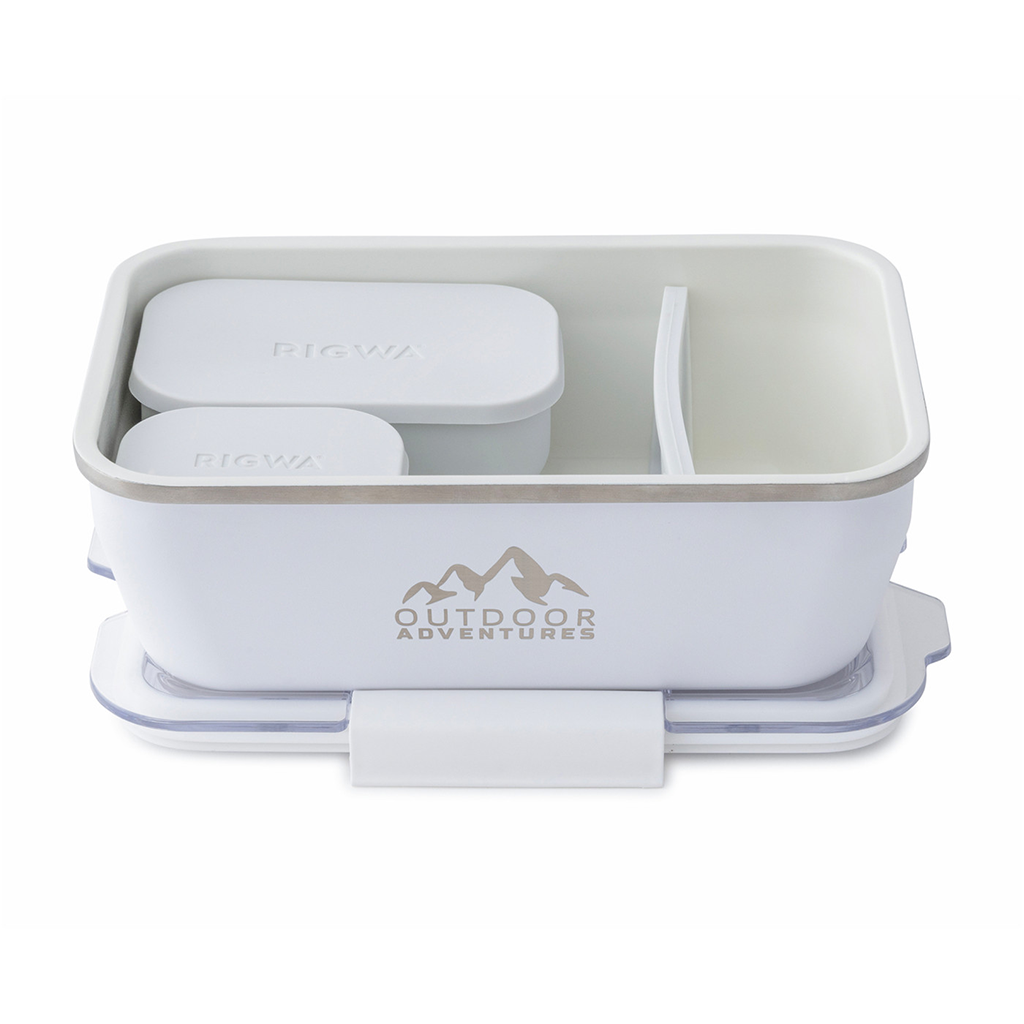 RIGWA White Travel Bento Box 8x5