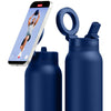 RINGO Blue Pro Water Bottle with Magnetic Booster Ring - 32 Oz.