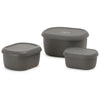 Gemline Charcoal Silicone Storage Container, Set of 3