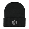 Hit Black Knit Beanie with Cuff