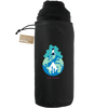 Leed's Black 100% Recycled PET Fleece Blanket with Canvas Pouch