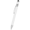 Hit Metallic White Spin Top Pen With Stylus