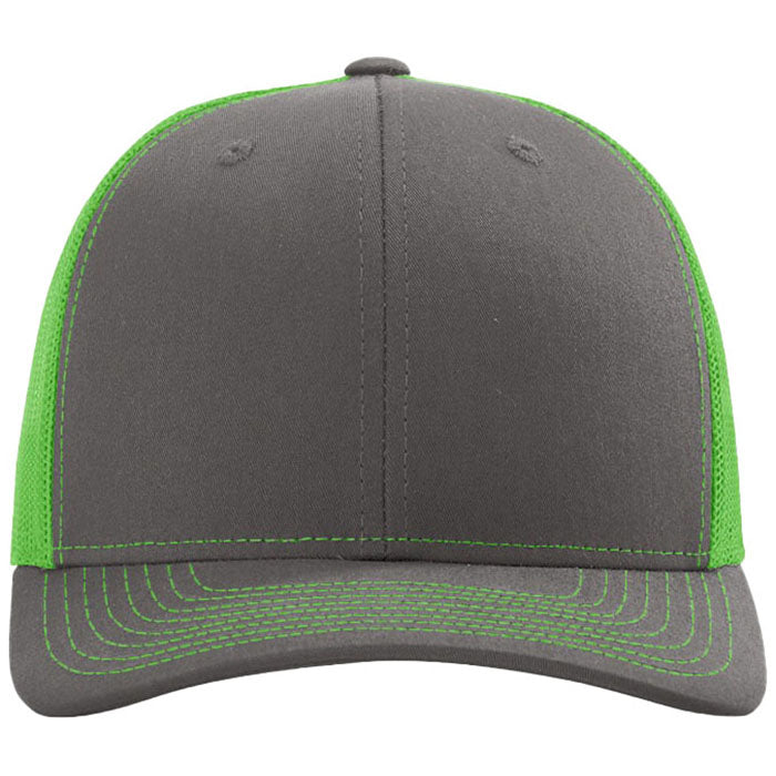 Richardson Charcoal/Neon Green Trucker Cap