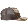 Richardson Desert Camo/Brown Printed Five-Panel Trucker
