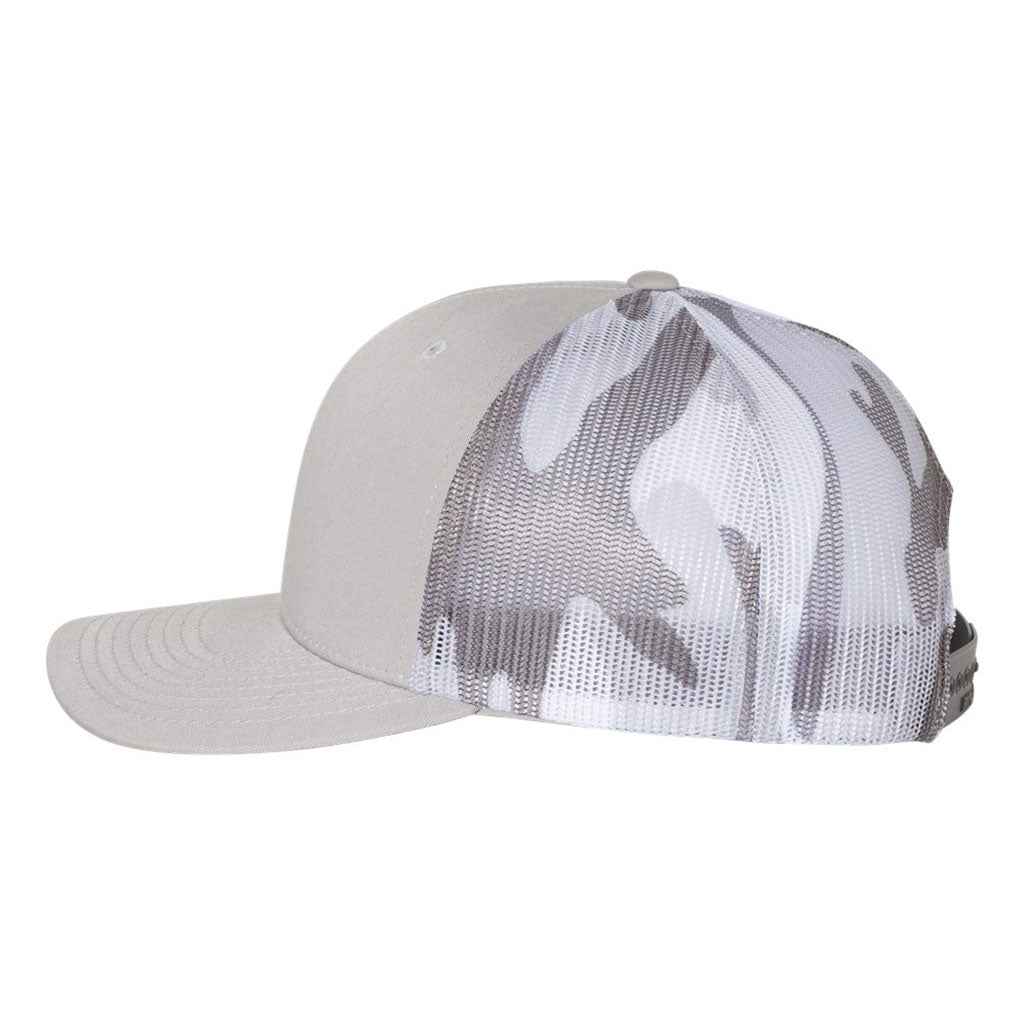 Richardson Silver/Grey Camo Printed Mesh Trucker Hat