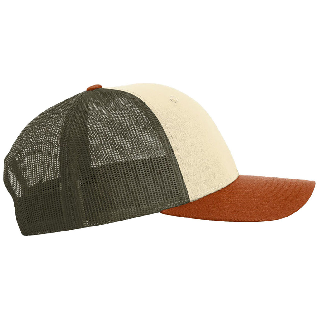Richardson Cream/Loden/Dark Orange Low Pro Trucker
