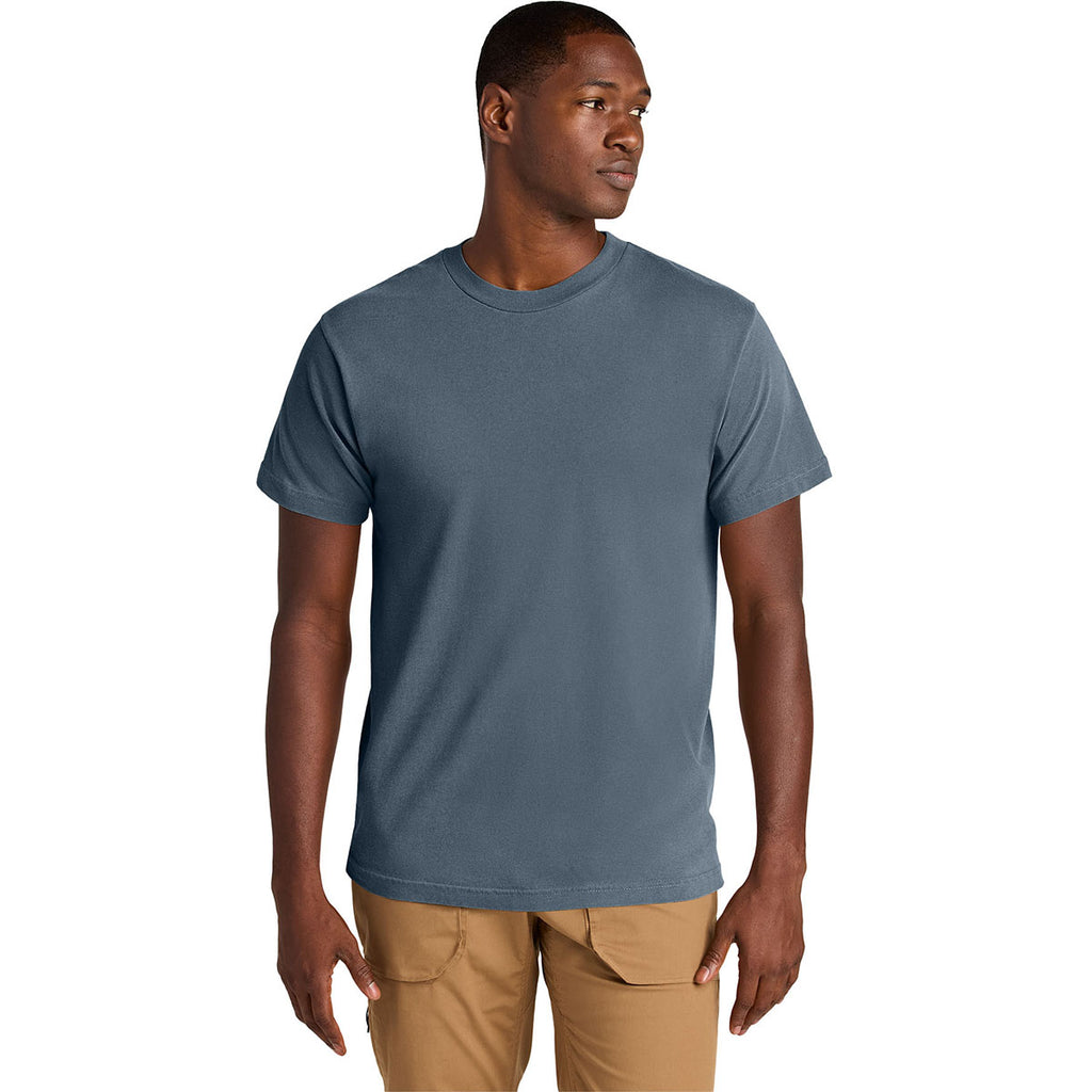 American Apparel Unisex Faded Navy Heavyweight Cotton Garment-Dyed Tee