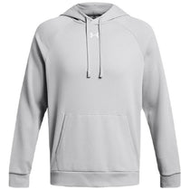 Under Armour Men's Mod Grey/White Rival Fleece Hoodie