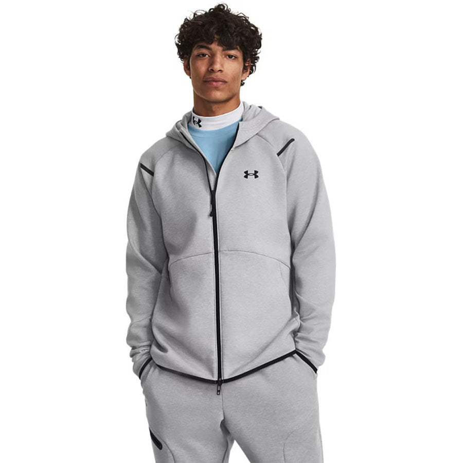 Under Armour Men's Mod Grey/Black Unstoppable Fleece Full-Zip
