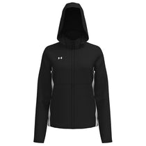 Under Armour Women's Black/White/White Rival Stretch Woven Jacket