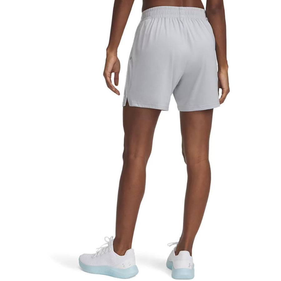 Under Armour Women's Mod Grey/White Tech Team 5" Shorts