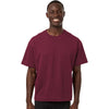 American Apparel Unisex Burgundy Heavyweight Cotton Mid-Length Tee