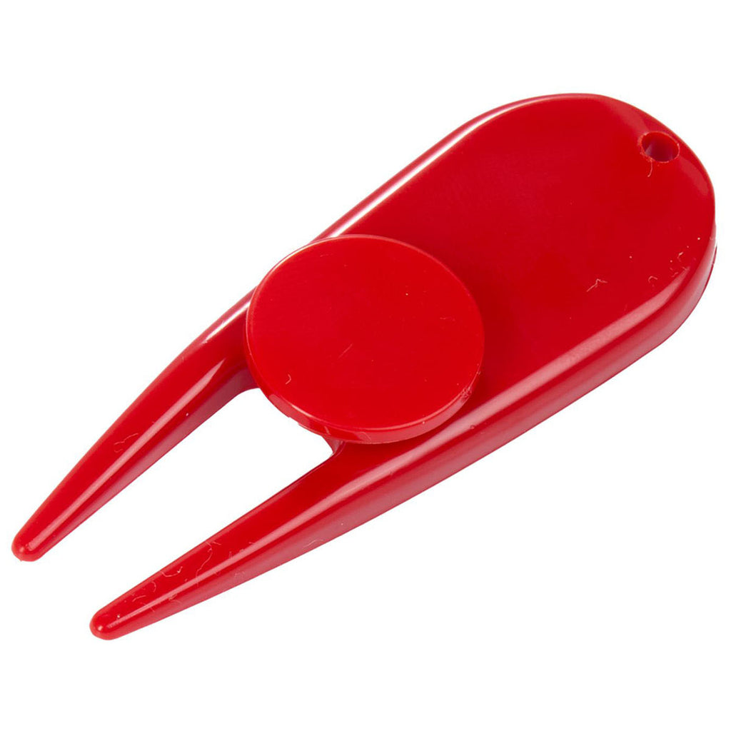Leed's Red Divot Tool with Ball Marker