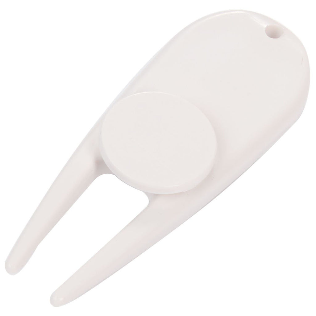 Leed's White Divot Tool with Ball Marker