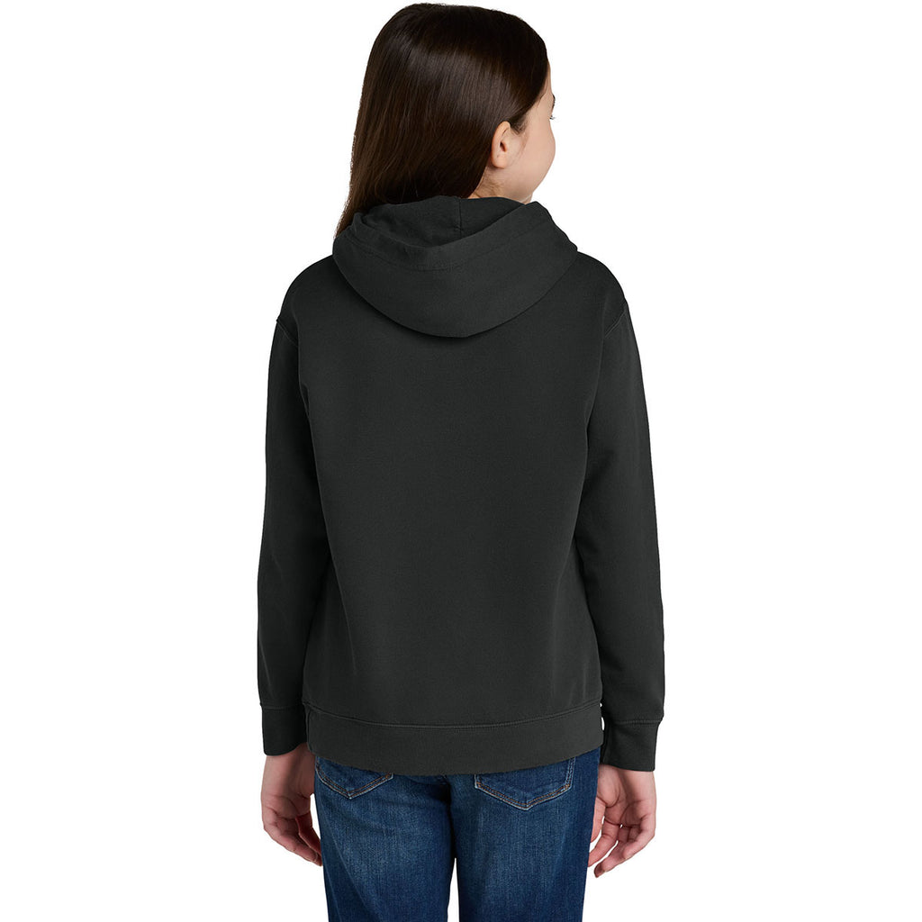 Comfort Colors Youth Black Lightweight Hooded Sweatshirt
