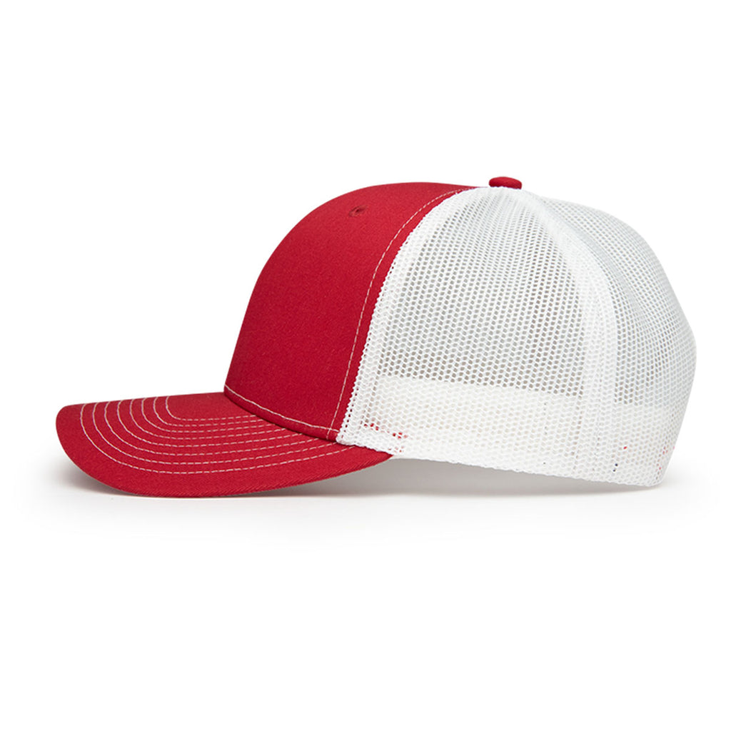 Hit Red with White Mesh The Hauler Classic Trucker