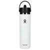 48-Hour Hydro Flask White Wide Mouth 24oz Bottle with Flex Straw Cap