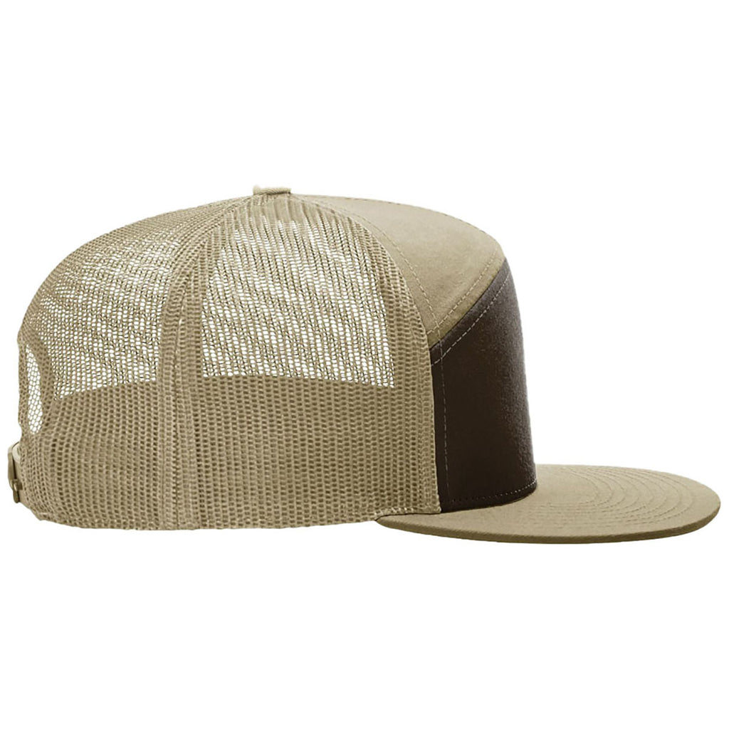 Richardson Brown/Khaki/Khaki 7-Panel Trucker