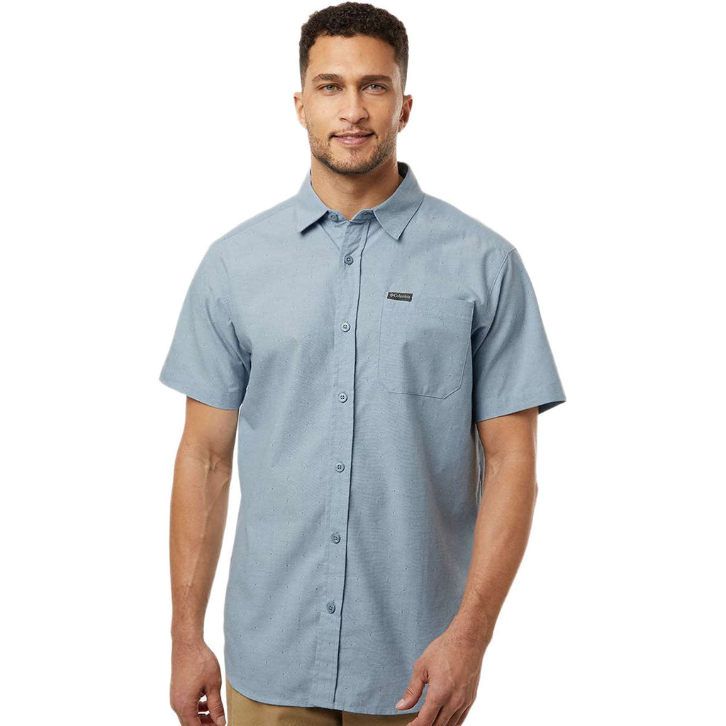 Columbia Men's Ripple Blue Rapid Rivers Novelty Short Sleeve Shirt