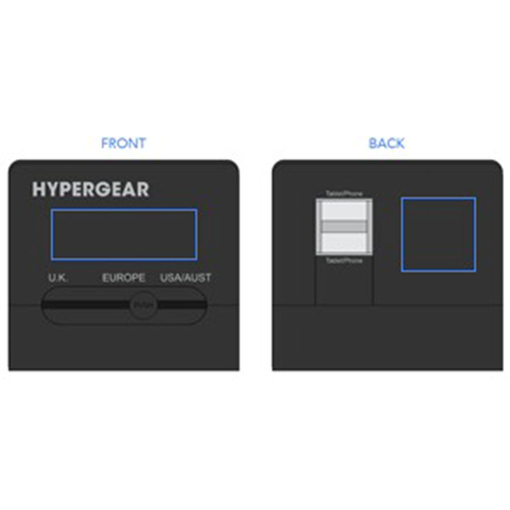 HyperGear Black All-In-One World Travel Adapter