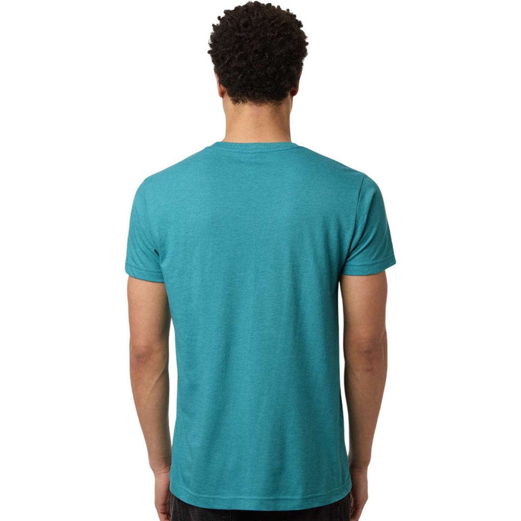 Tultex Unisex Heather Aqua Blue Fine Jersey T-Shirt