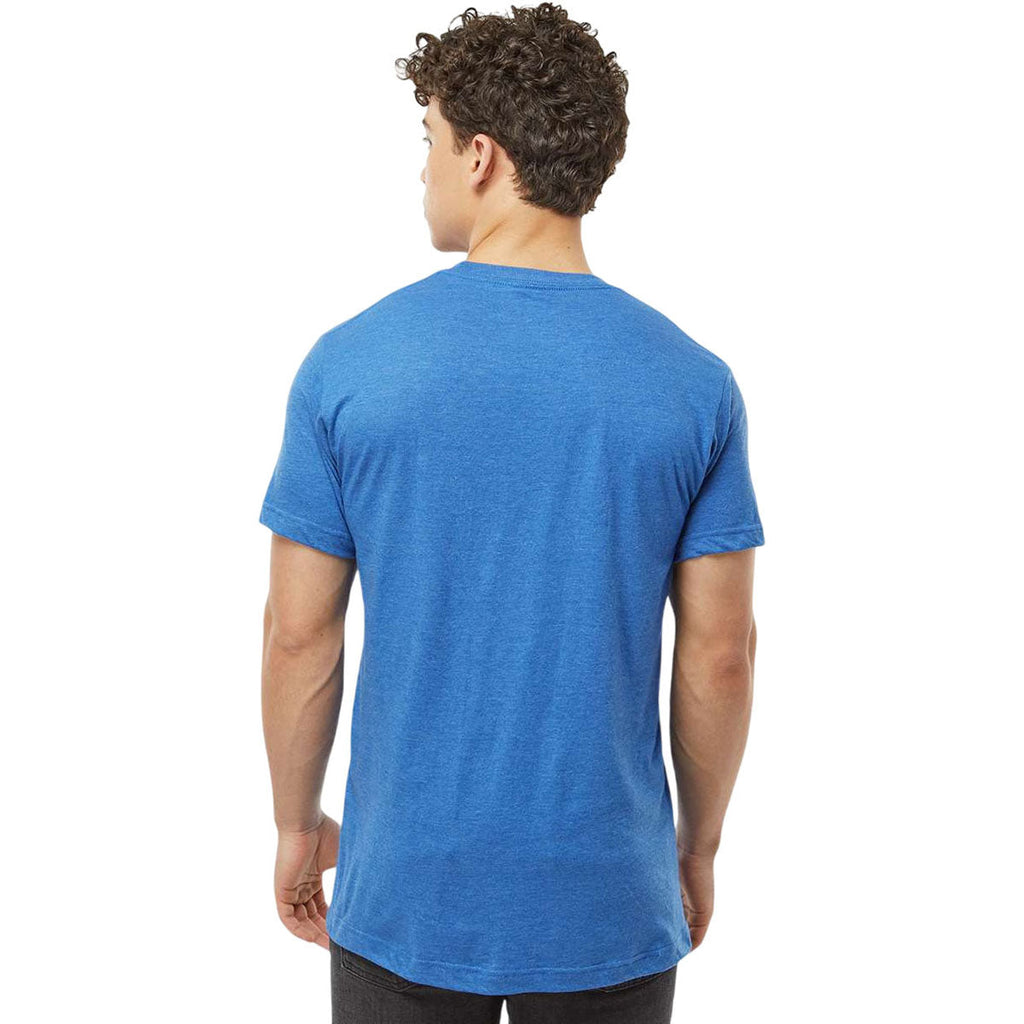 Tultex Unisex Heather Turquoise Fine Jersey T-Shirt