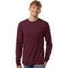 Tultex Unisex Burgundy Fine Jersey Long Sleeve T-Shirt
