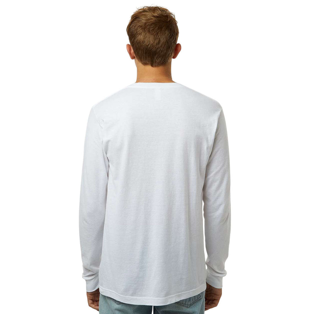 Tultex Unisex White Fine Jersey Long Sleeve T-Shirt