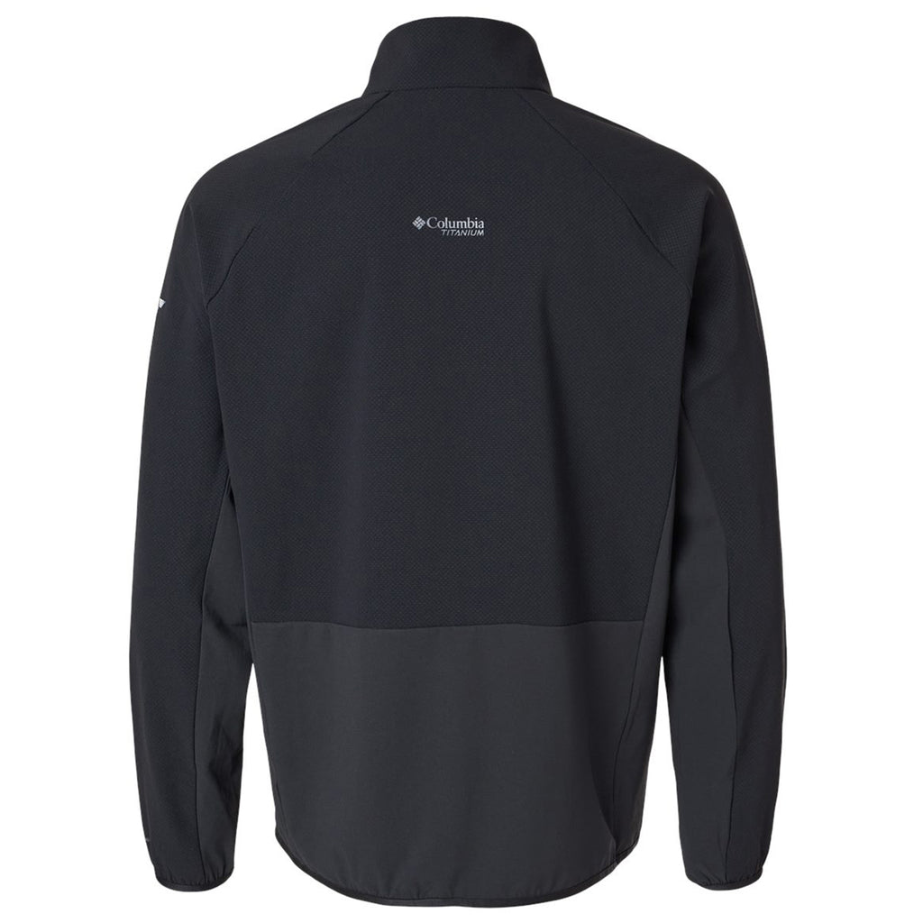 Columbia Men's Black Spectre Ridge Tech Fleece Full-Zip Jacket