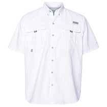 Columbia Men's White PFG Bahama Short Sleeve Shirt