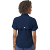 Columbia Women's Collegiate Navy PFG Tamiami Short Sleeve Shirt