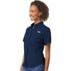 Columbia Women's Collegiate Navy PFG Tamiami Short Sleeve Shirt